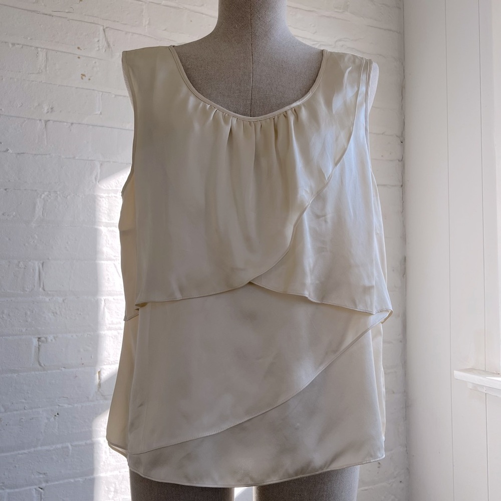 Talbots 100% Silk Layered Sleeveless Top